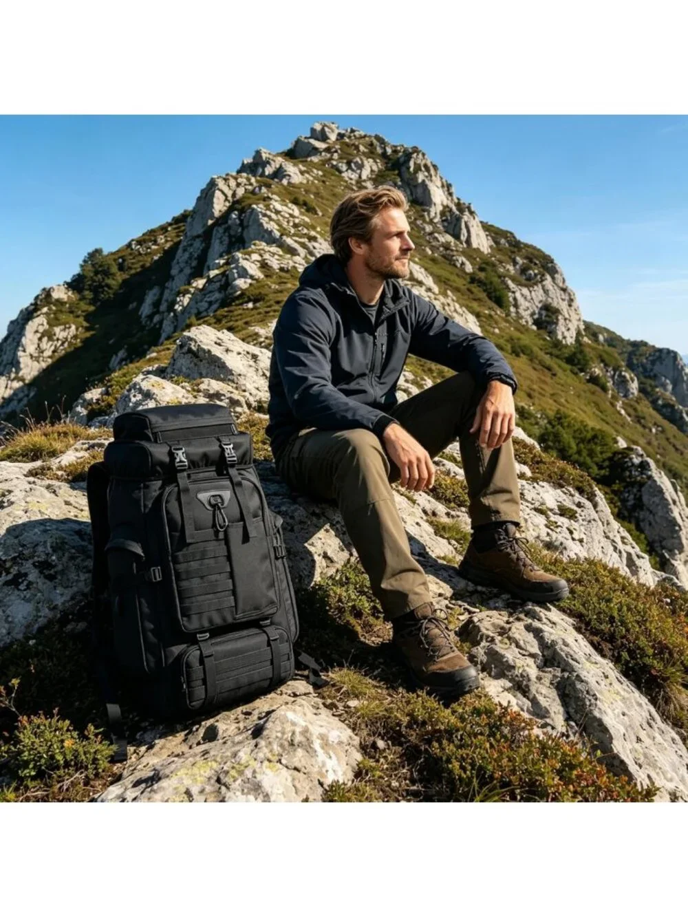 Large 80L/100L Hiking Backpack for Men & Women - Tactical Outdoor Travel